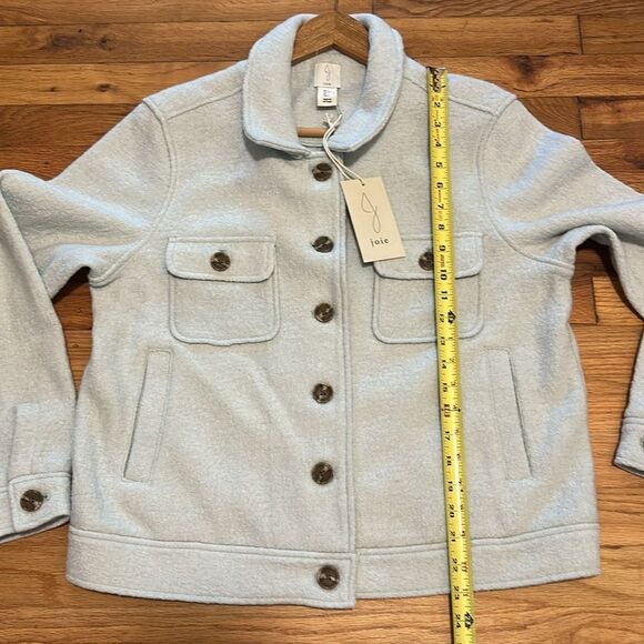 JOIE Boiled Wool Blend shaket Jacket seafoam
Size large NEW NWT - Picture 7 of 9